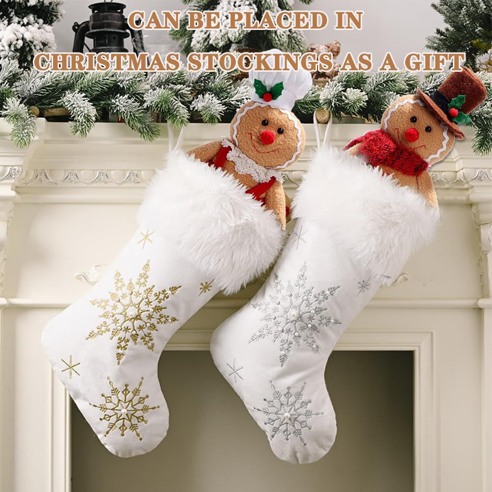Gingerbread Plush Stuffed Animal, Gingerbread Man Plush Toys (Boy+Girl) — image 3