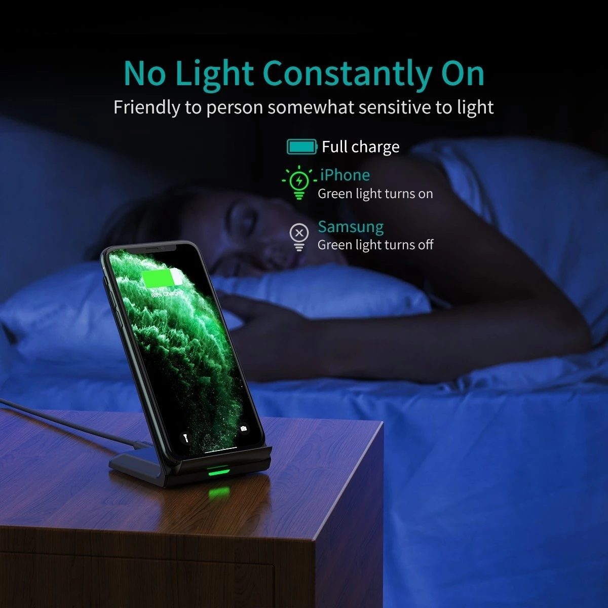 CHOETECH MIX00093 Fast Wireless Charging Stand 10W Qi-Certified T524S 2-Pack โ image 3