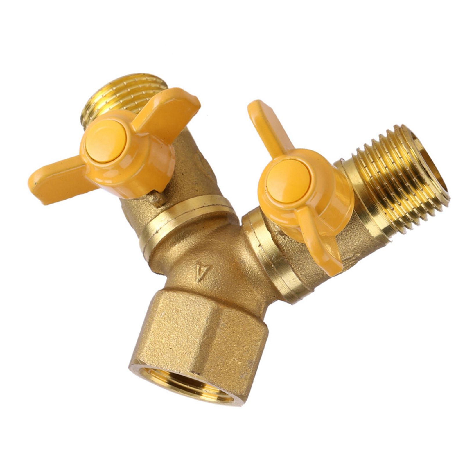 G1/2 Brass Garden Irrigation 2 Way Double Tap Hose Adapter Dual Faucet Connector β image 6