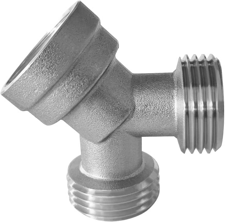 Brass Nickel Plating 3/4" GHT Y Shaped Connector for Steam Dryer and Washing Machine Hoses โ image 6