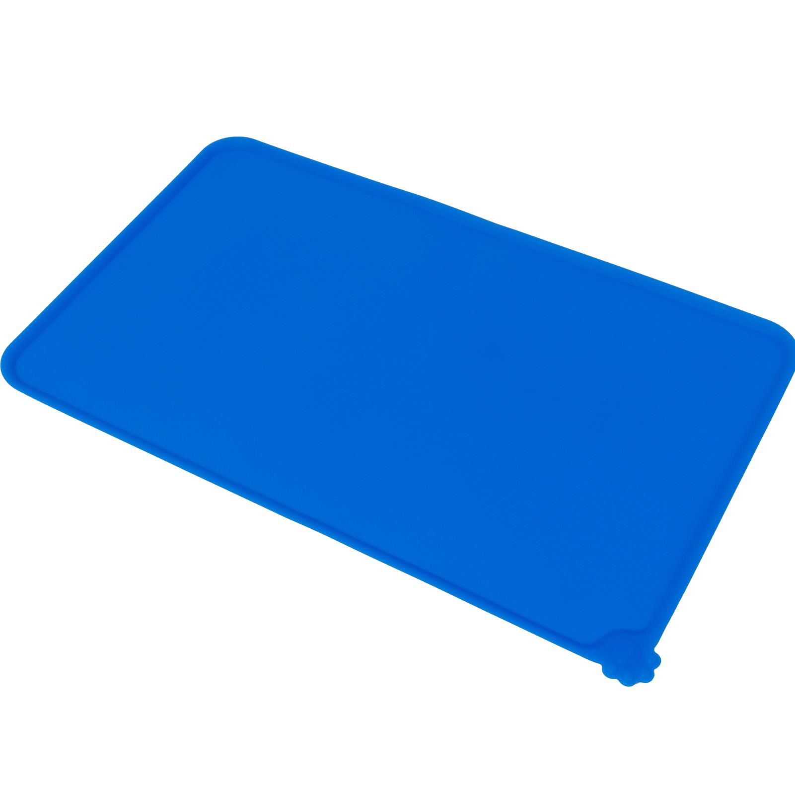 Pet Food Pad Silicone Waterproof Non Slip Bowl Drinking Feeding Mat Placemat for Dog Cat(Blue ) — image 3
