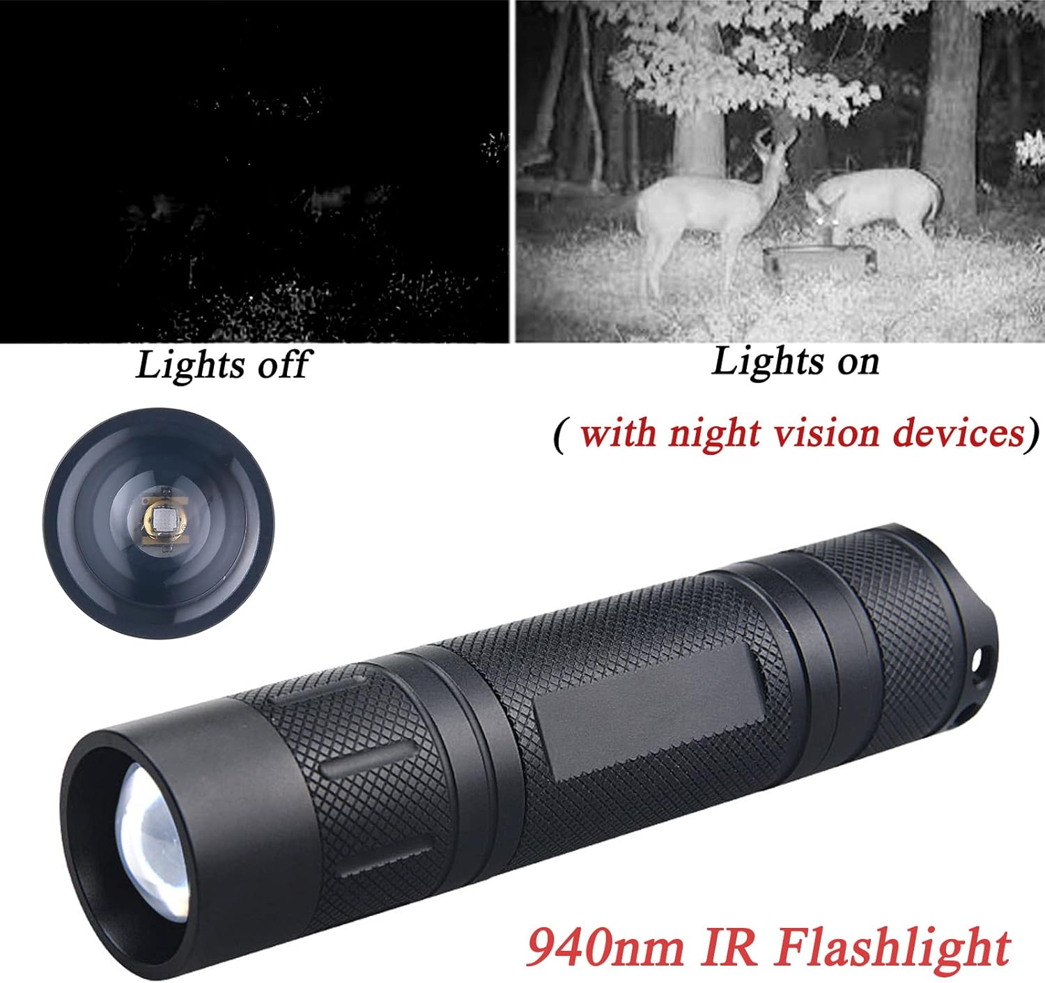 IR LED Illuminator Flashlight Zoomable 940nm Infrared Night — image 2