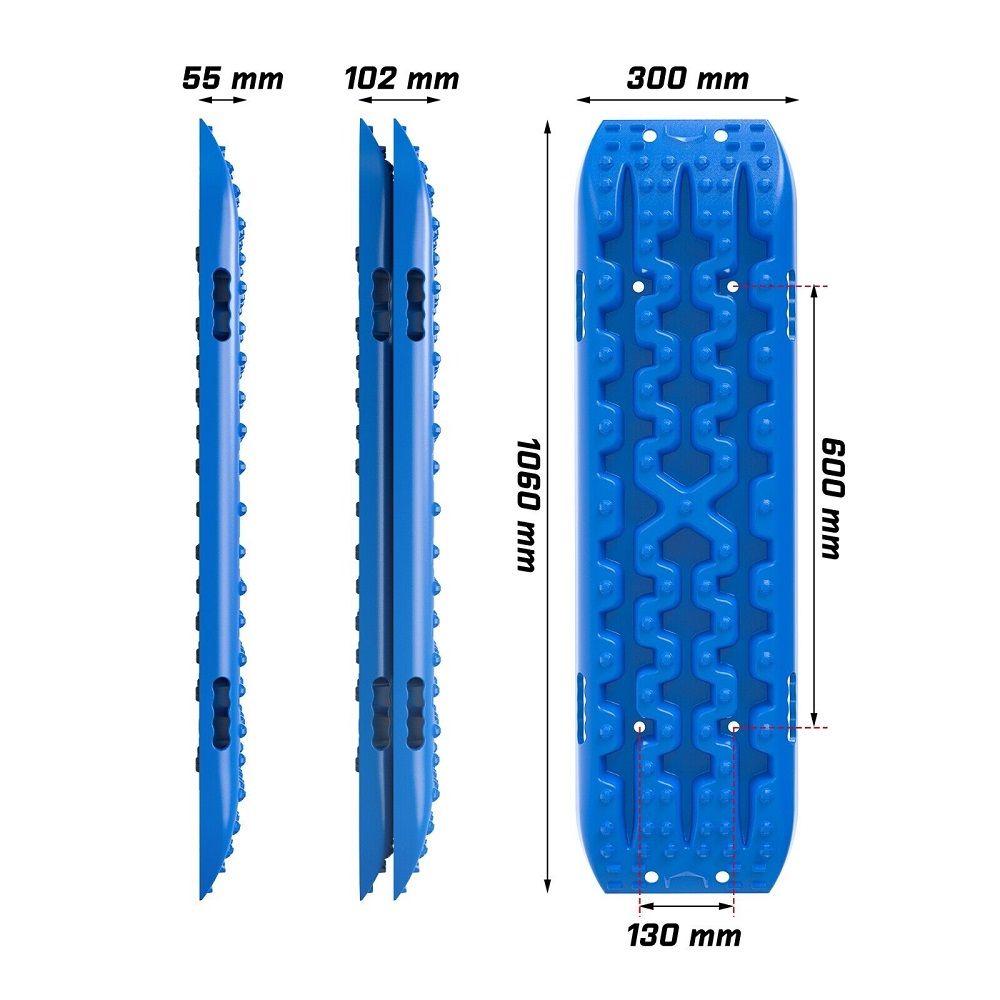 X-BULL Recovery tracks Boards 10T 2 Pairs Sand Mud Snow With Mounting Bolts pins Blue โ image 3