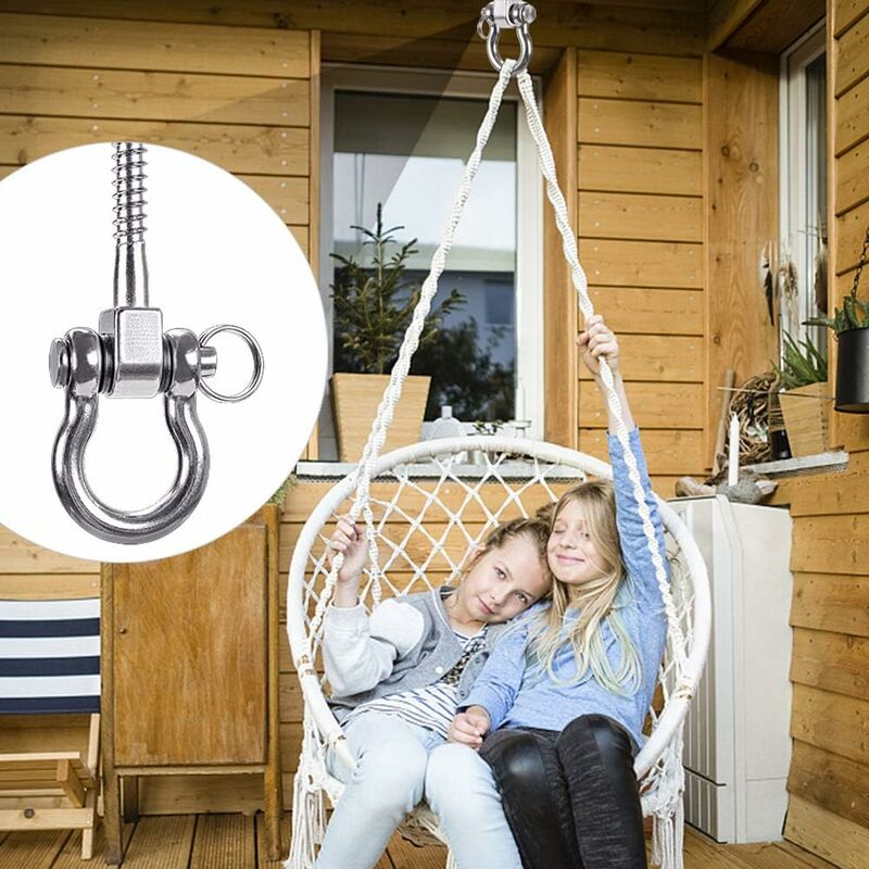 2 pcs 304 Stainless Steel Ceiling Hook, Suspension Trainer Hanging Kit For Hanging Chair, Hanging Lamp, Hammock — image 4