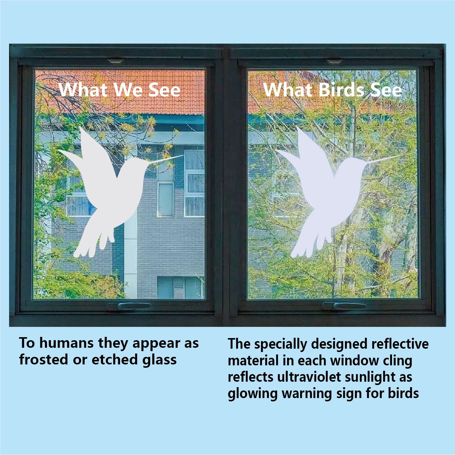 Window Stickers, 12 Sheets 48PCS PVC Self-Adhesive Anti-Collision Window Stickers, Bird Shape Window Stickers, Alarm Bird Window — image 5