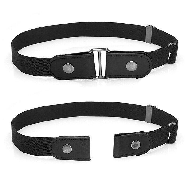Buckle-Free Elastic Invisible Comfortable Womens No Bulge Hassle Belt For Jeans - Red — image 5