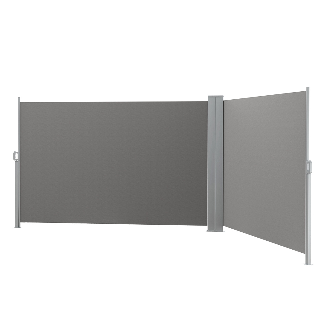 Instahut Side Awning Sun Shade Outdoor Retractable Privacy Screen 1.8 × 6M Grey