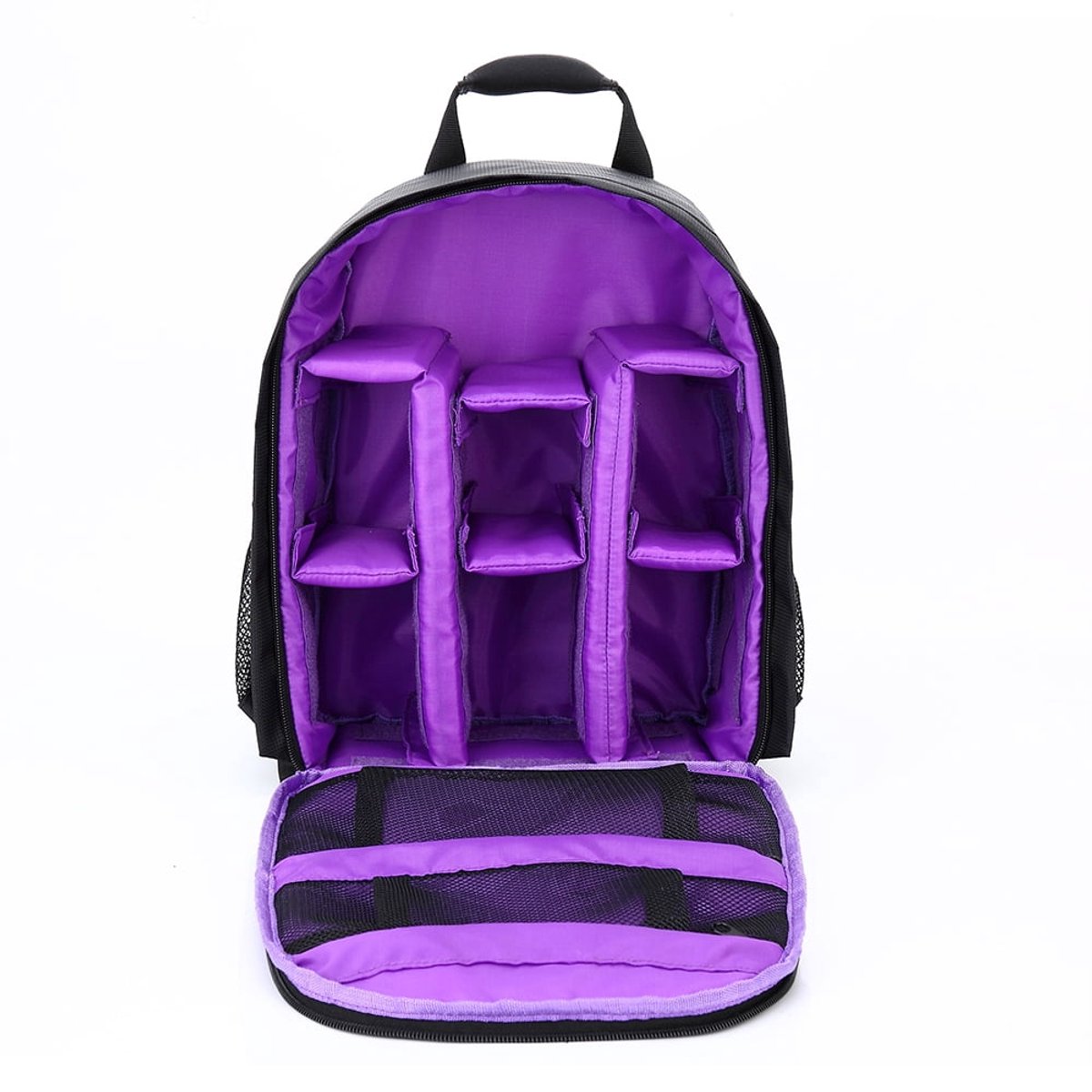 Professional waterproof DSLR camera backpack - Suitable for outdoor photography - Purple — image 4