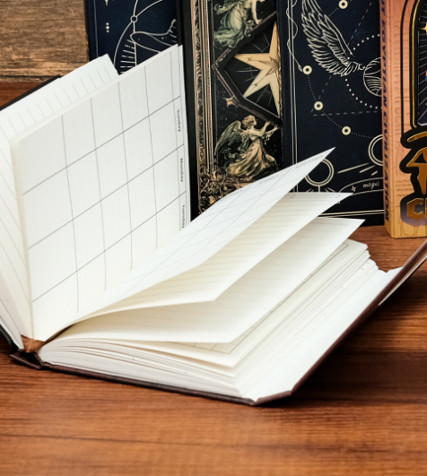 Ancient Egyptian Cat Goddess Trifold Journal | Portable Student Notebook & Planner | Creative Mystical Diary Gift โ image 2