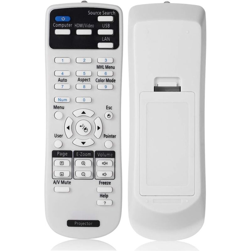 Epson Projector Remote Control Compatible with EB S02 S02H S11 S110 S11H S12 W01 W02 W12 X02 X11 X11H X12 X14 X15 420 425W 430 435W 470 475W 480 485 โ image 3