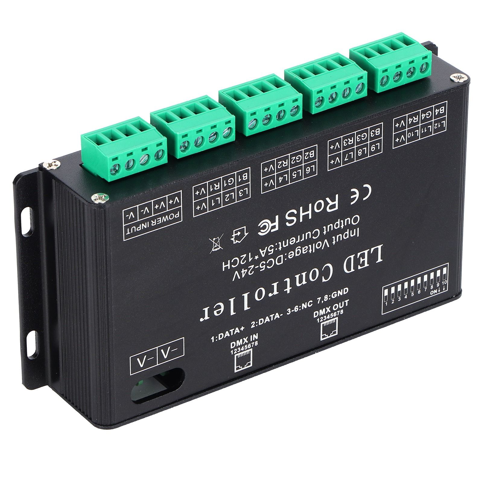 12 Channel DMX Constant Decoder RGB LED Light Strip Controller DMX512 Decoder DC5-24V β image 5