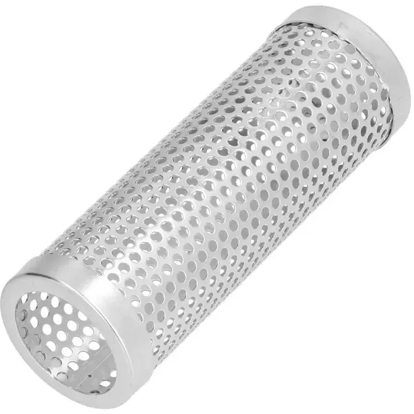 304 Stainless Steel Pellet Smoker Tube with Large Capacity Mesh for Hot and Cold Smoking on BBQ Grills, Silver, 15 × 5 cm — image 3