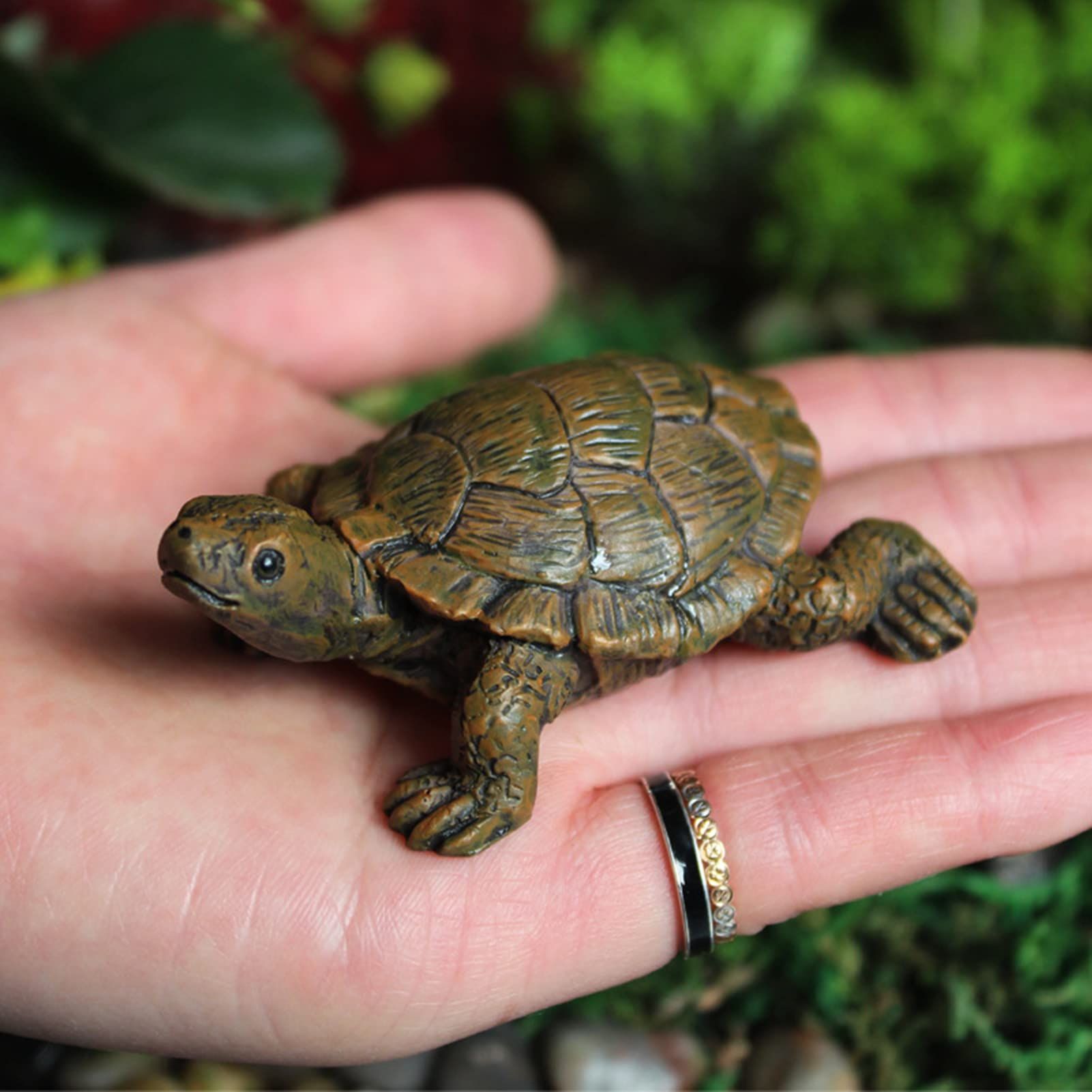 Turtle Simulation Turtle Resin Turtle Micro Landscape Turtle Decoration, Garden Decoration Grass Decoration Fish Tank Landscaping โ image 2