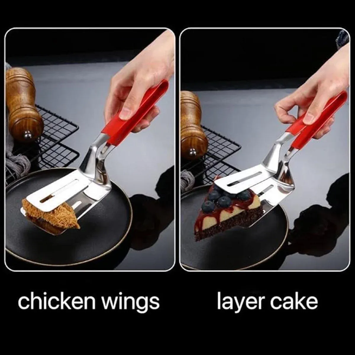 4pcs Stainless Steel Steak Clips Frying Spatula Multifunctional Kitchen Tools β image 5