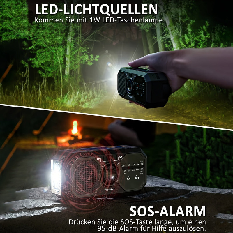 Emergency Radio Solar Hand Crank USB Power Bank — image 4