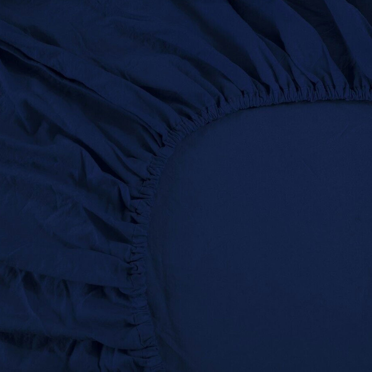 Ramesses 1000TC Linen Bamboo Fitted Sheet Combo Set Deep Blue Queen — image 4