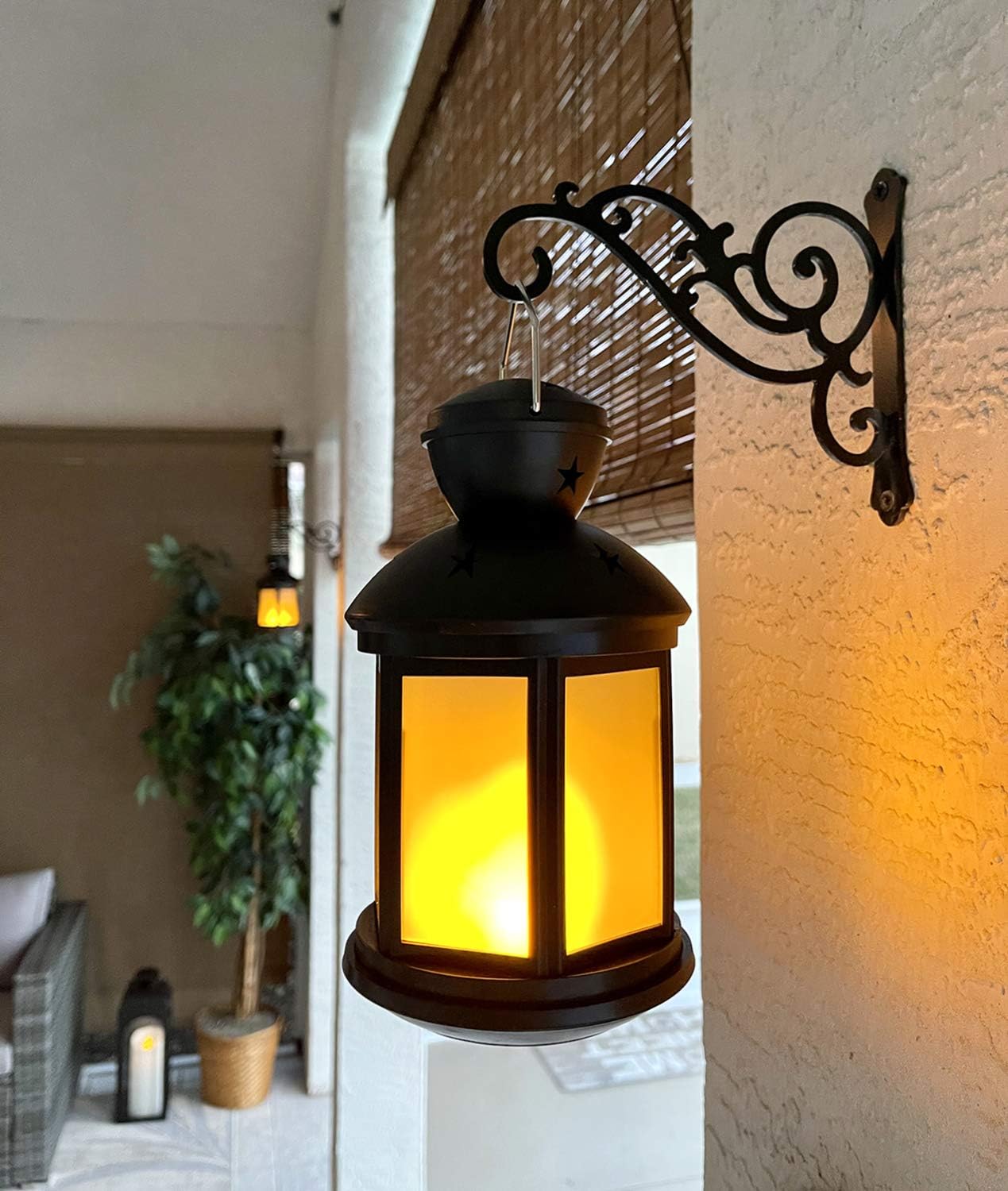 Hanging Basket Wall Planter Indoor Outdoor 5.5 × 6 Inch Black 2 Pack — image 4