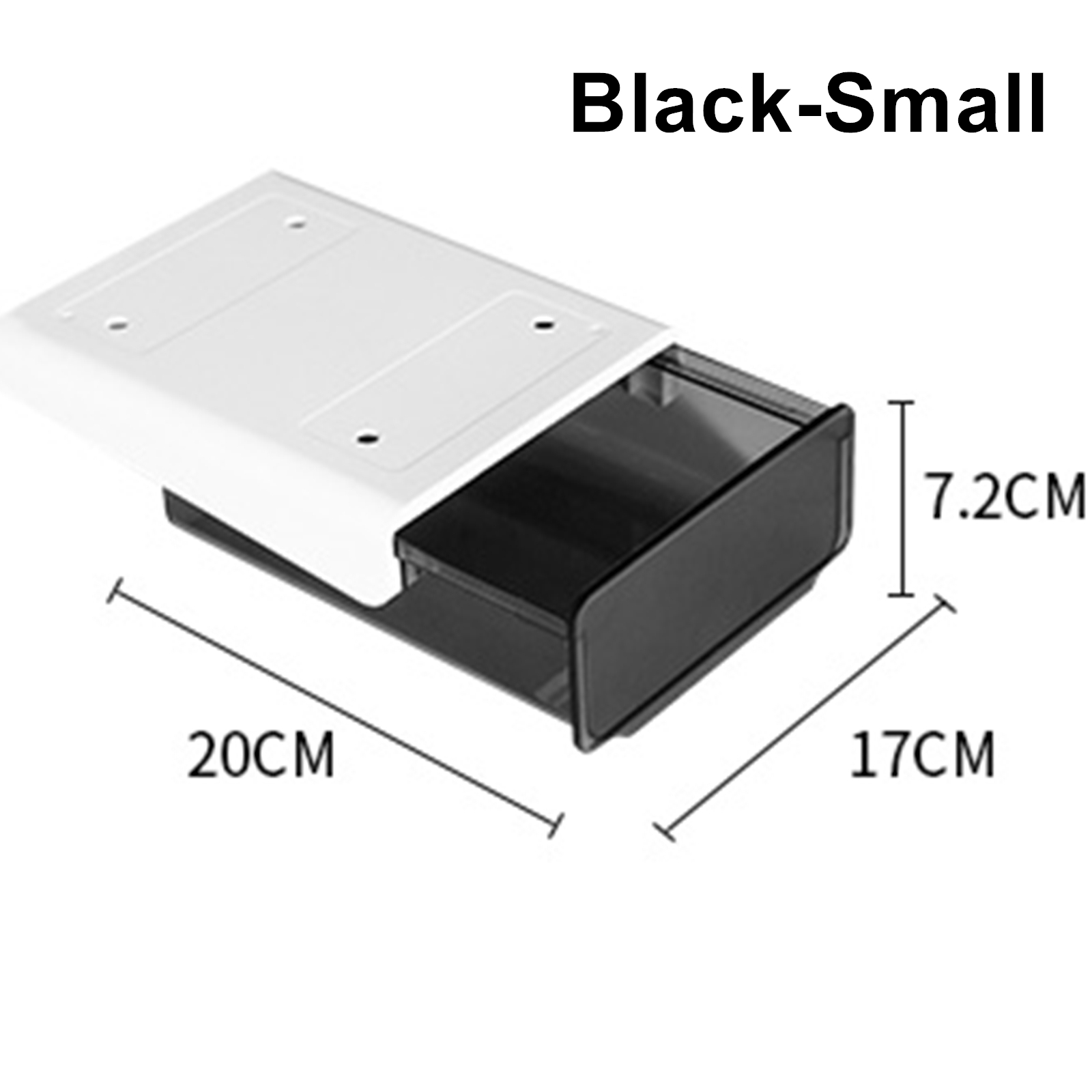 Under Desk Drawer Slide-out Large Office Organizers and Storage Drawers - Small Black โ image 2