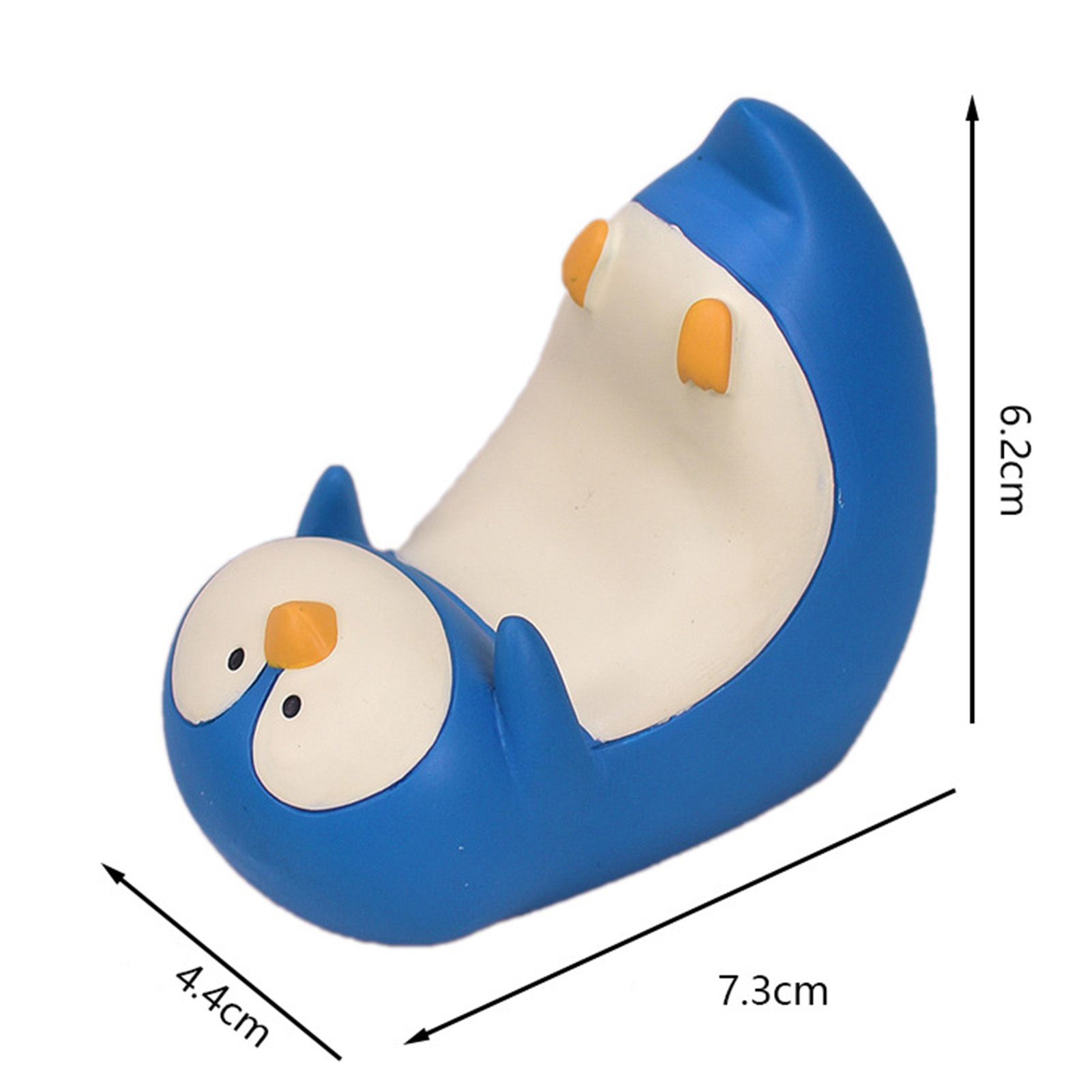 Resin Tablet Desktop Stand Cute Comfortable Portable Desktop Cell Phone Stand Holder for Watching Dramas Penguin — image 2