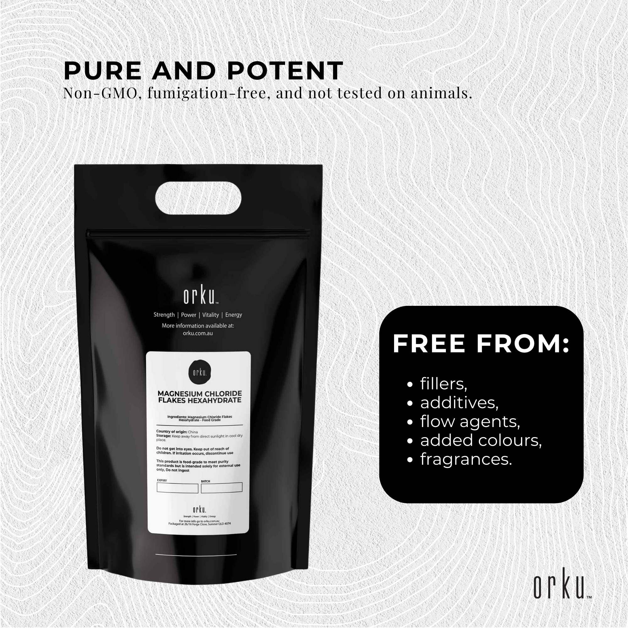 Orku 20Kg Magnesium Chloride Flakes Hexahydrate - FCC USP Spec Bath Salts — image 3