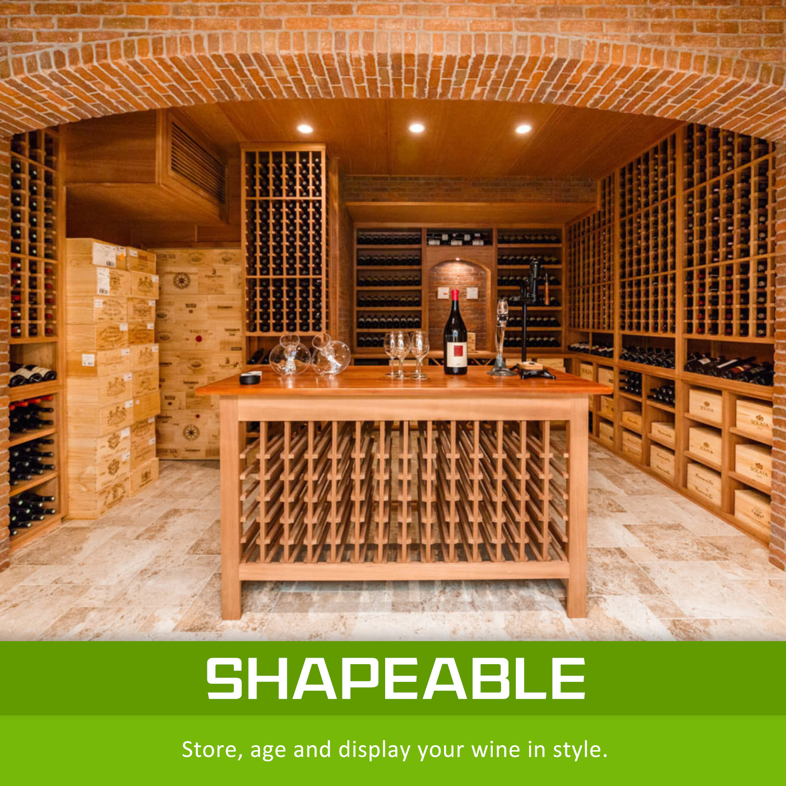 Timber Wine Rack Storage Cellar Organiser 72 Bottle โ image 2