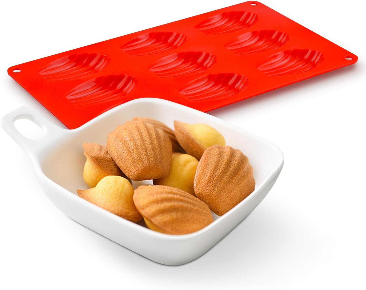 Silicone Madeleine Pans - 9 Cups Madeleine Mold for Small Cake, Chocolate, Cookies Pack of 2 โ image 4