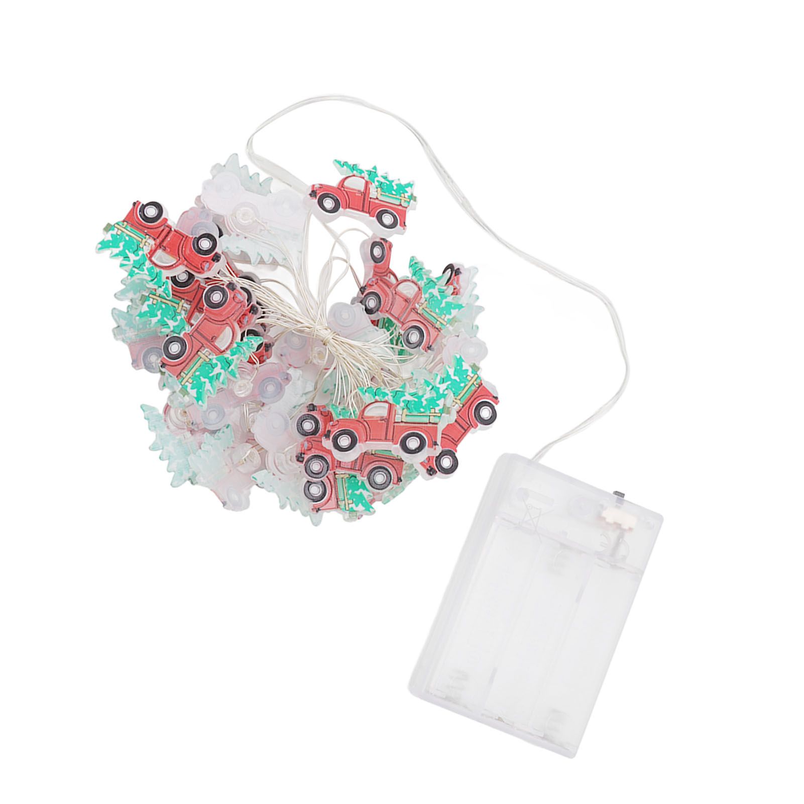 Christmas Tree Farmhouse Truck String Lights Lightweight Christmas Red Truck Fairy Lights for Christmas Decoration — image 3