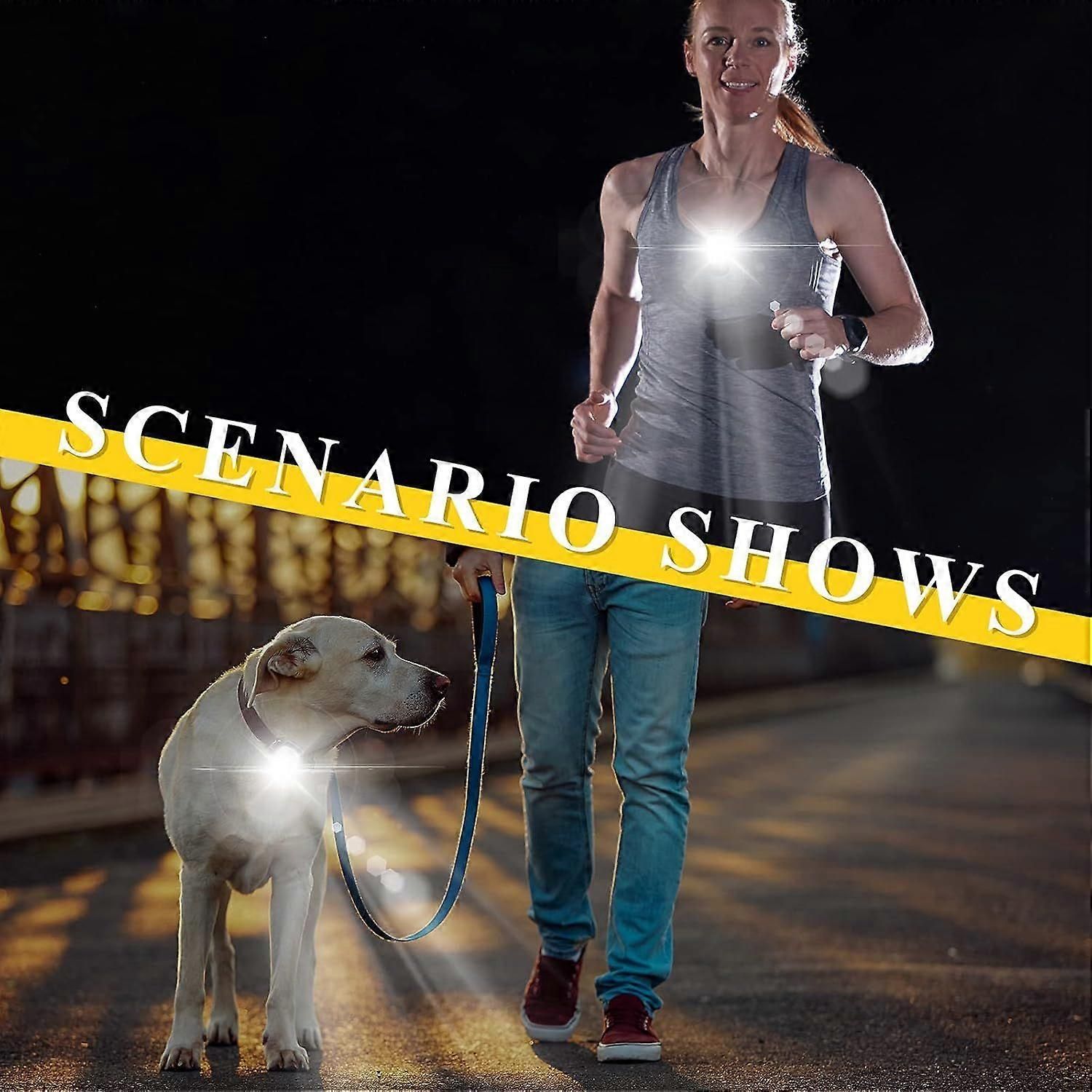 2Pcs Outdoor Night Clip-on Running Lights USB Rechargeable LED Light Reflective Plastic Running Train Safety Light Running Accessories for Runners โ image 2