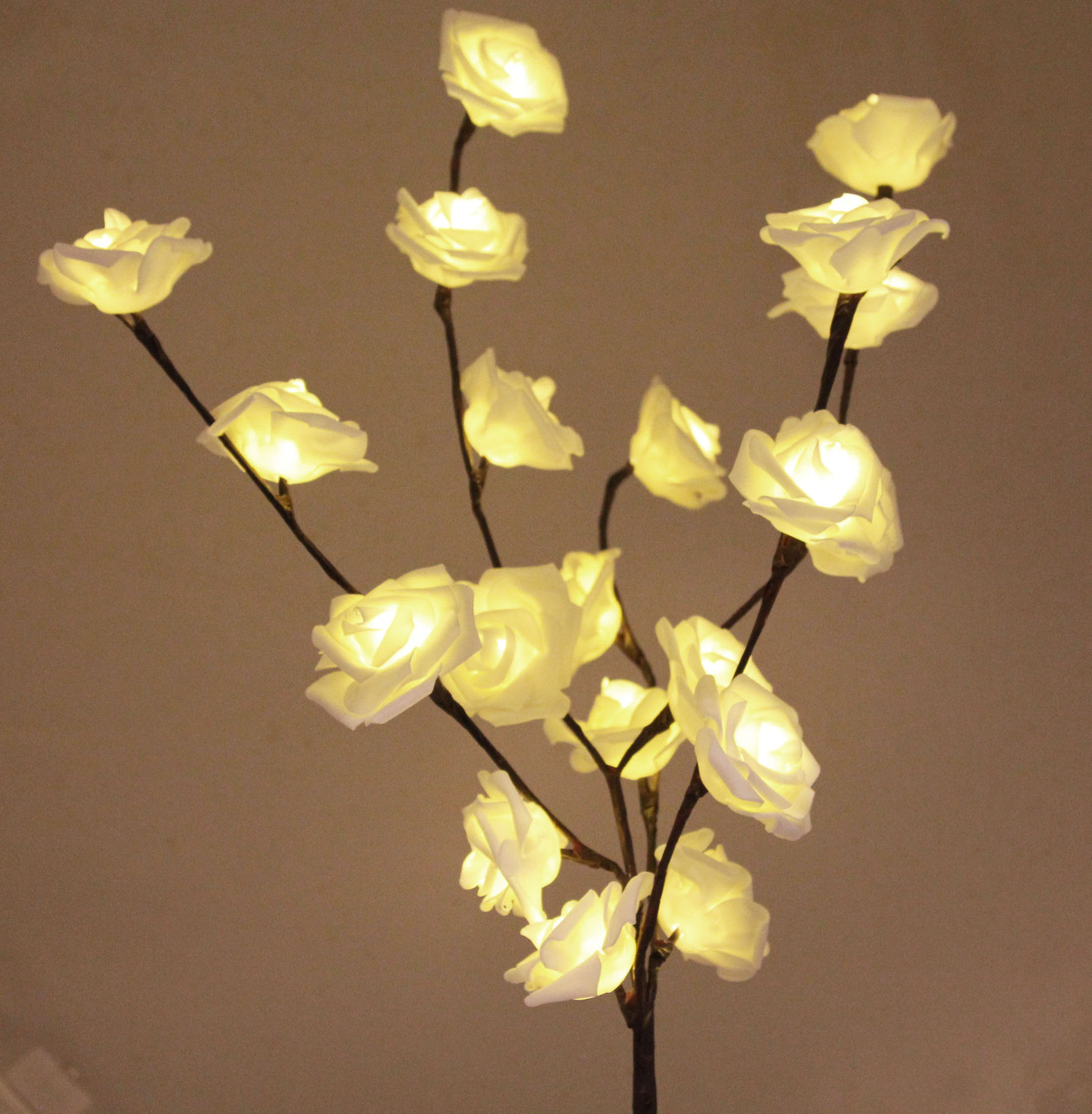 1 Set of 50cm H 20 LED White Rose Tree Branch Stem Fairy Light Wedding Event Party Function Table Vase Centrepiece Decoration โ image 2