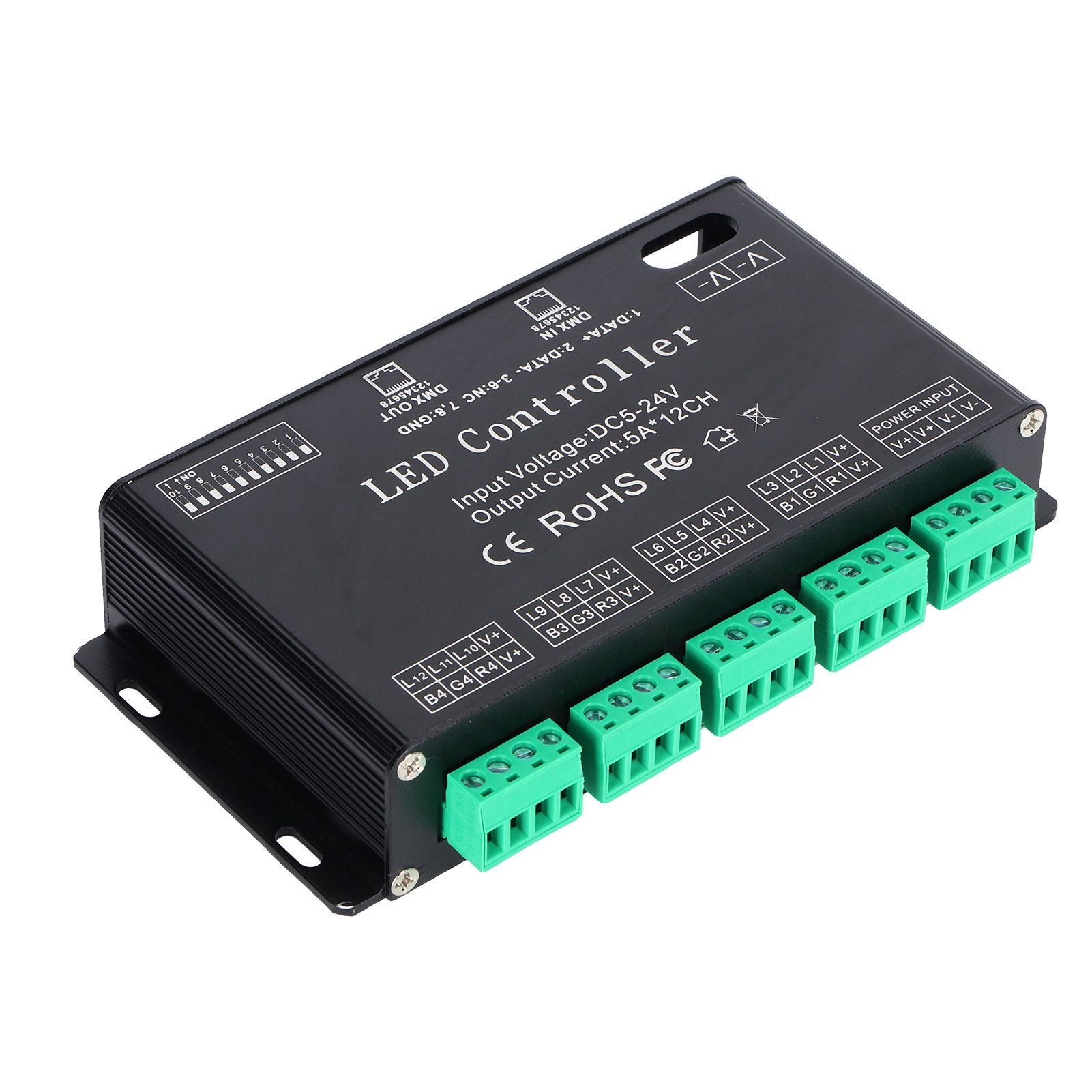 12 Channel DMX Constant Decoder RGB LED Light Strip Controller DMX512 Decoder DC5-24V β image 2
