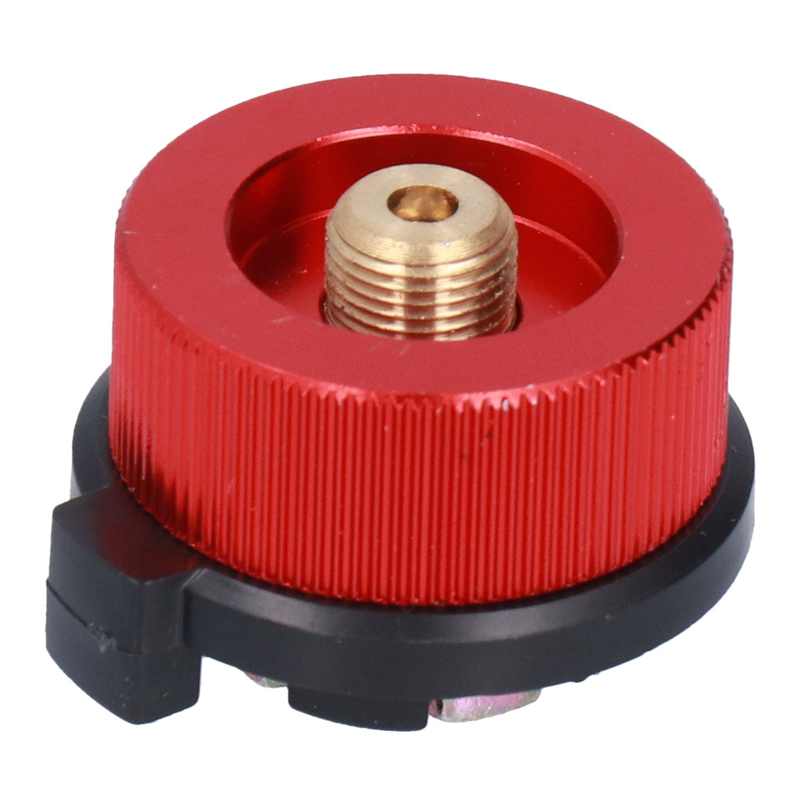2Pcs Outdoor Camping Furnace Stove Adapter Gas Tank Converter with Self Closing Function Red — image 4