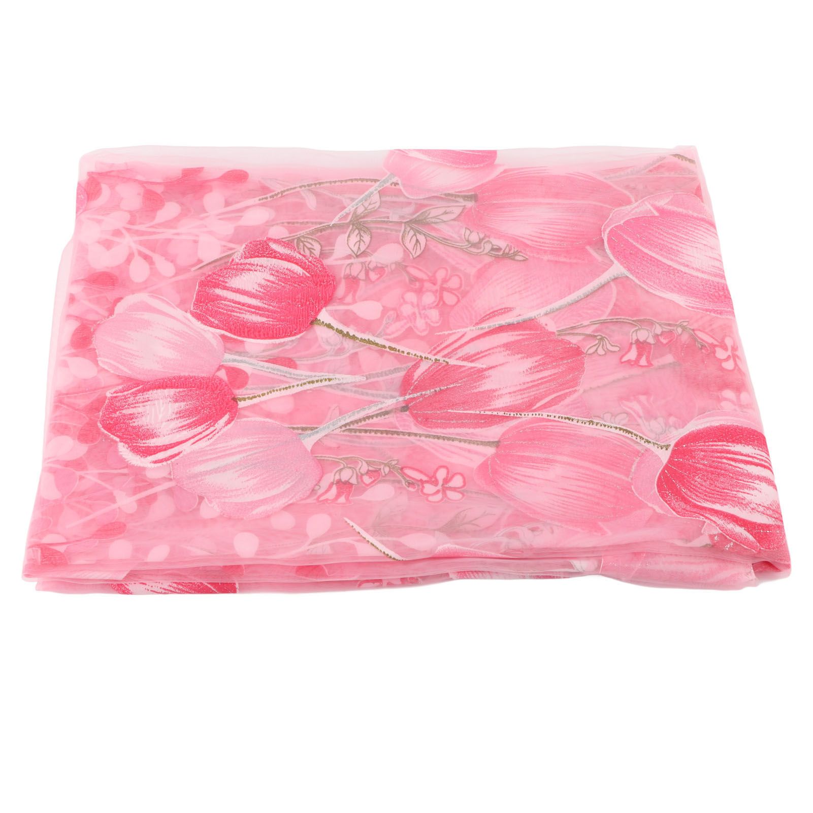 100*200cm Tulips Printing Tulle Curtains Sheer Drape Balcony Window Decoration Pink โ image 6
