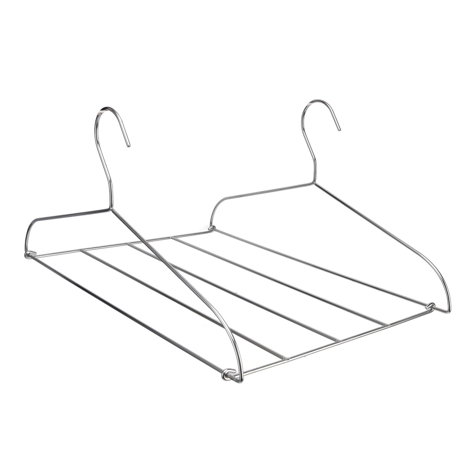 Stainless Steel Magic Pants Hangers Foldable Multifunctional Space Saving Slacks Hangers for Pants Clothes — image 6