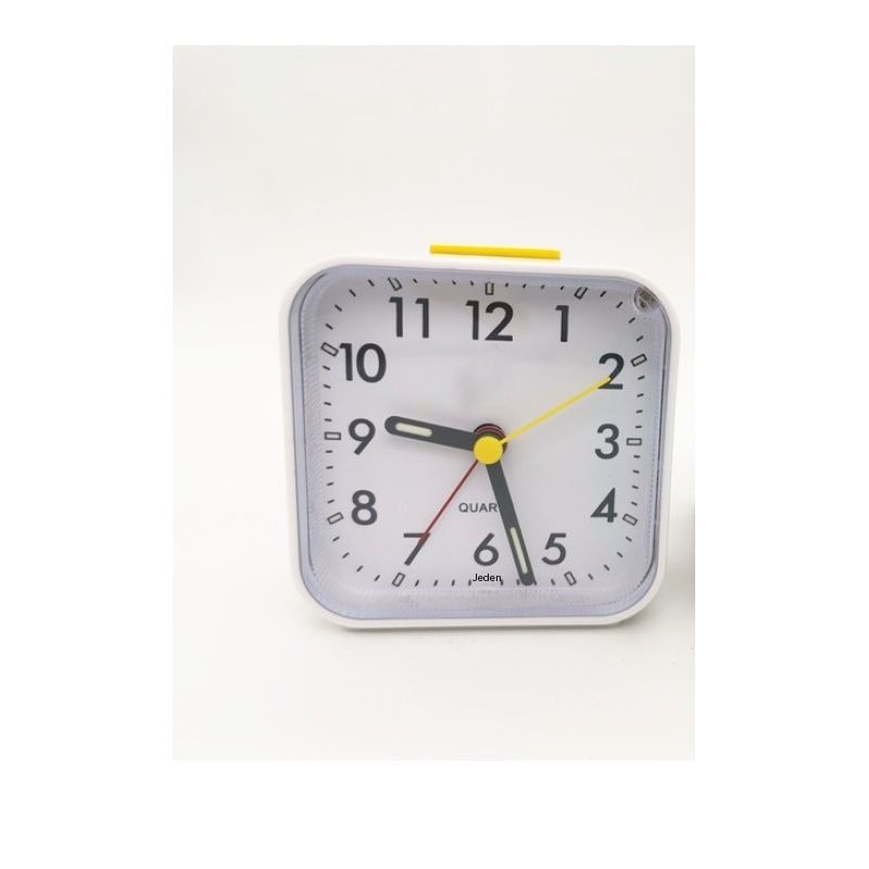 Small Battery Operated Analog Alarm Clock Silent Non Ticking, Ascending Beep Sounds, Snooze,Light Functions, Easy Set(White) — image 3