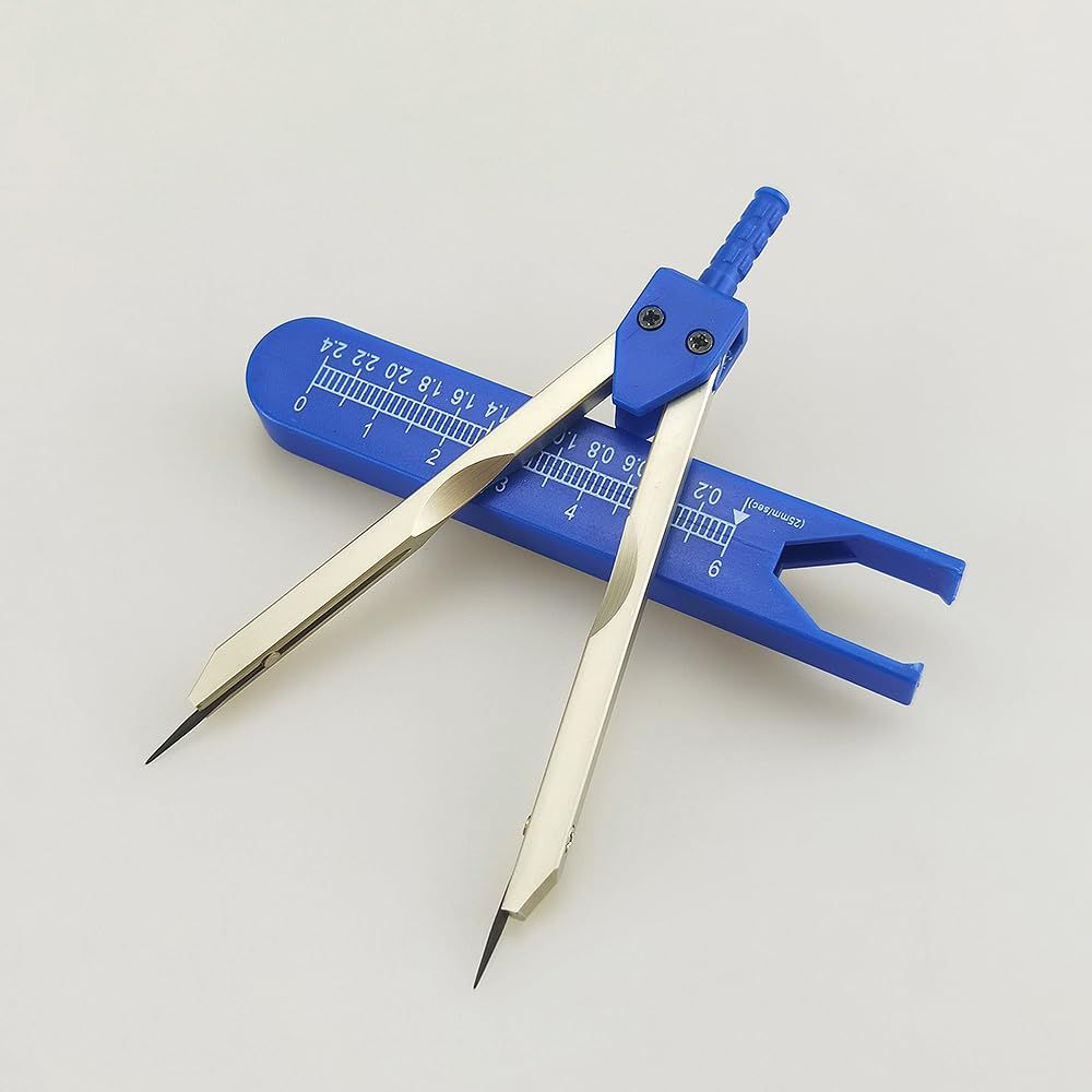 Calipers Nursing or Doctor Caliper Divider for Measuring Drafting Electrocardiographs with Ruler (Blue) โ image 3