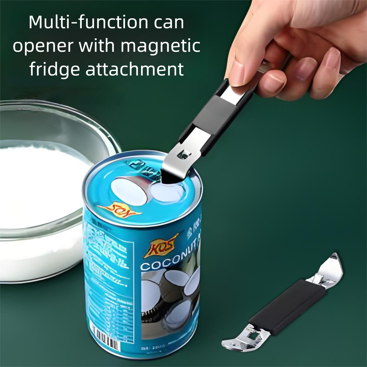 5-Pack Black Magnetic Can Opener - Heavy Duty Puncture Tool for Condensed Milk and Coconut Cream Cans - Commercial Grade Kitchen Accessory for Milk Tea Shops โ image 3