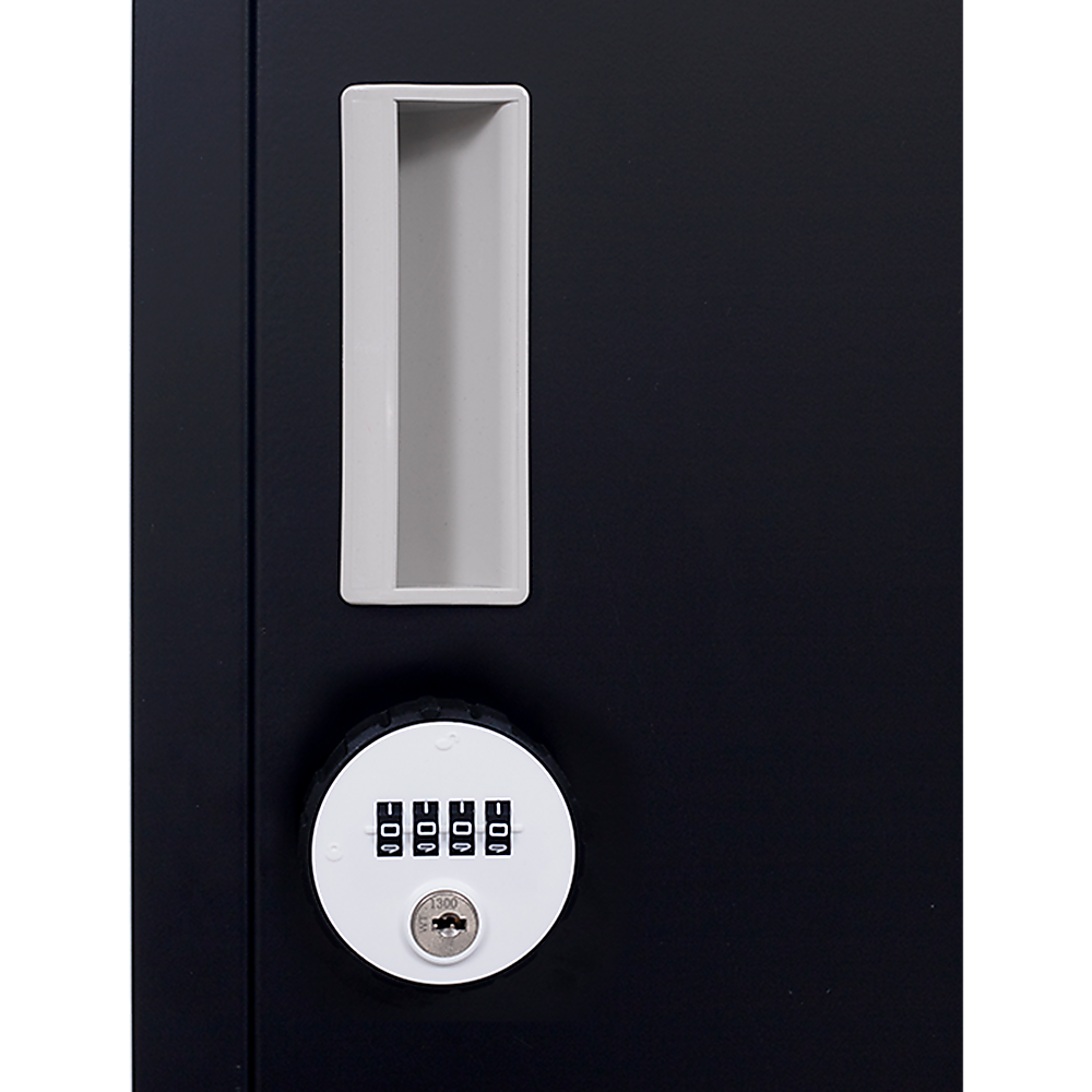 Black Two-Door L-shaped Office Gym Shed Storage Lockers — image 5