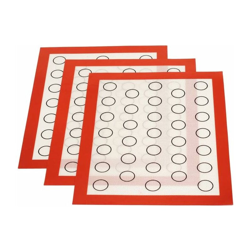 Silicone Baking Mat 3 pcs Set Reusable Non-Stick Baking Sheet Pastry Kneading Dough Oven Mat For Macaron Biscuit Dough