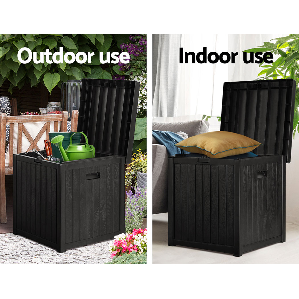 Gardeon Outdoor Storage Box 195L Organiser Garden Bench Deck Toy Shed Tool Black โ image 6