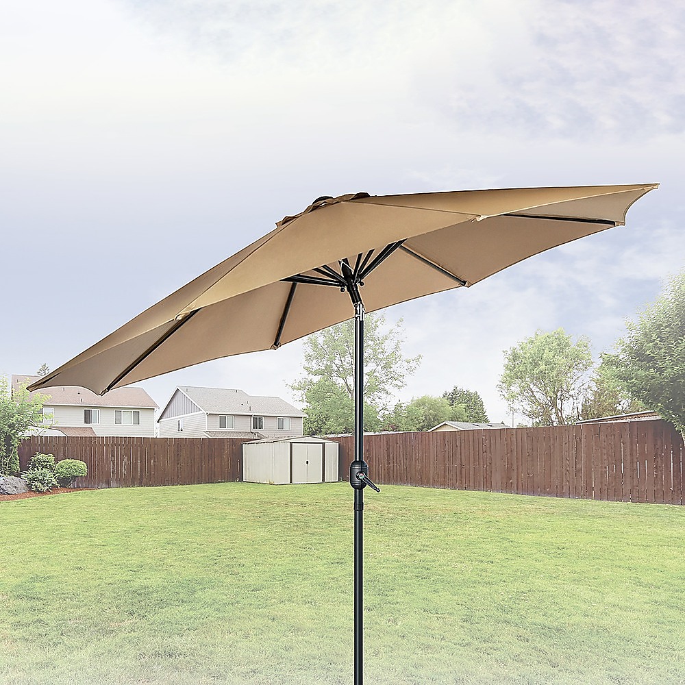 9FT Patio Umbrella Outdoor Garden Table Umbrella with 8 Sturdy Ribs โ image 2