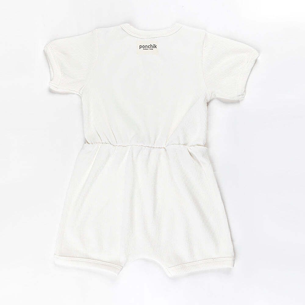 Ponchik Babies + Kids - Ribbed Cotton Romper - Daisy — image 4