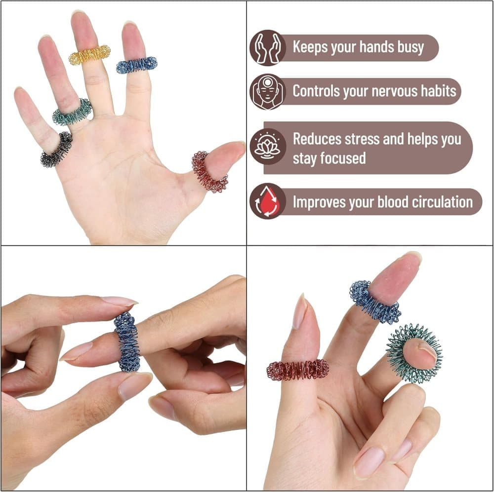 Stress Ring 14-pack – Fidget Ring & Sensory Stress Toys for Anxiety and ADHD — image 3