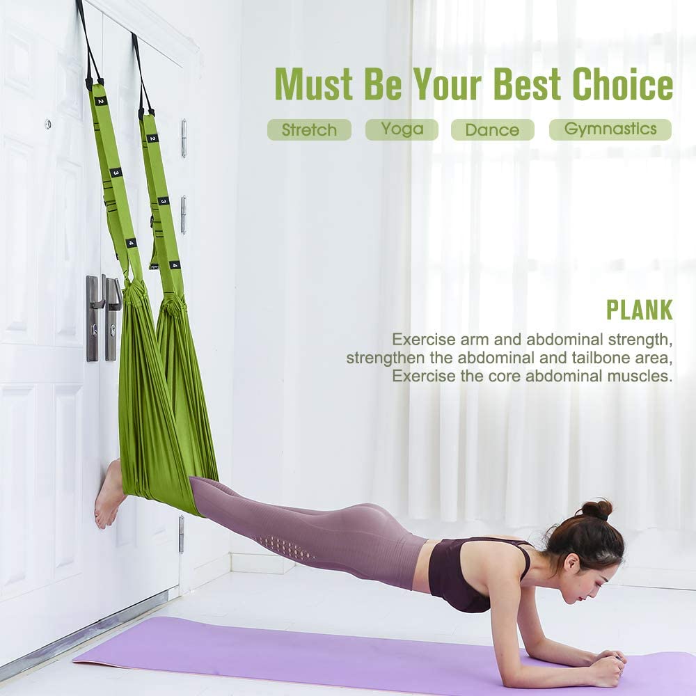 Green Fitness Yoga Strap Band Waist Trainer Leg Door Swing Adjustable Ballet Dancer โ image 6