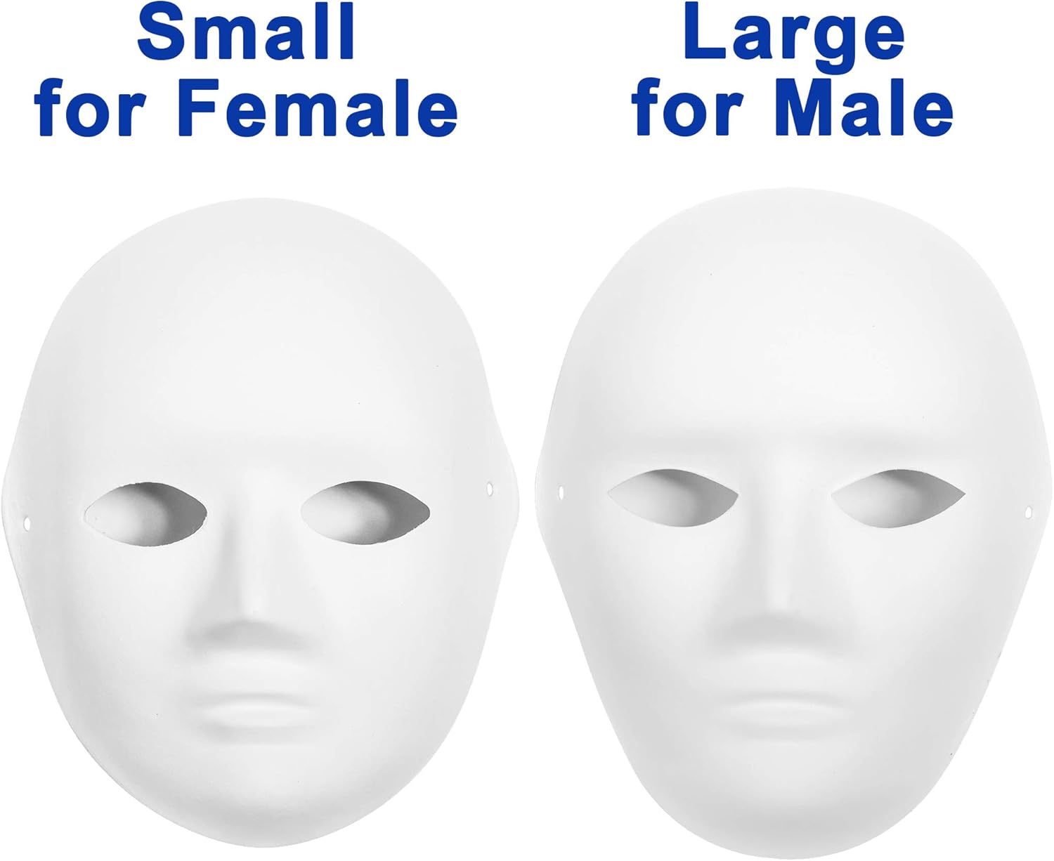 14 Pack Paper Mache Masks - 2 Sizes for Artistic Projects, Theater, Halloween, Masquerade Parties, Classroom Art — image 4
