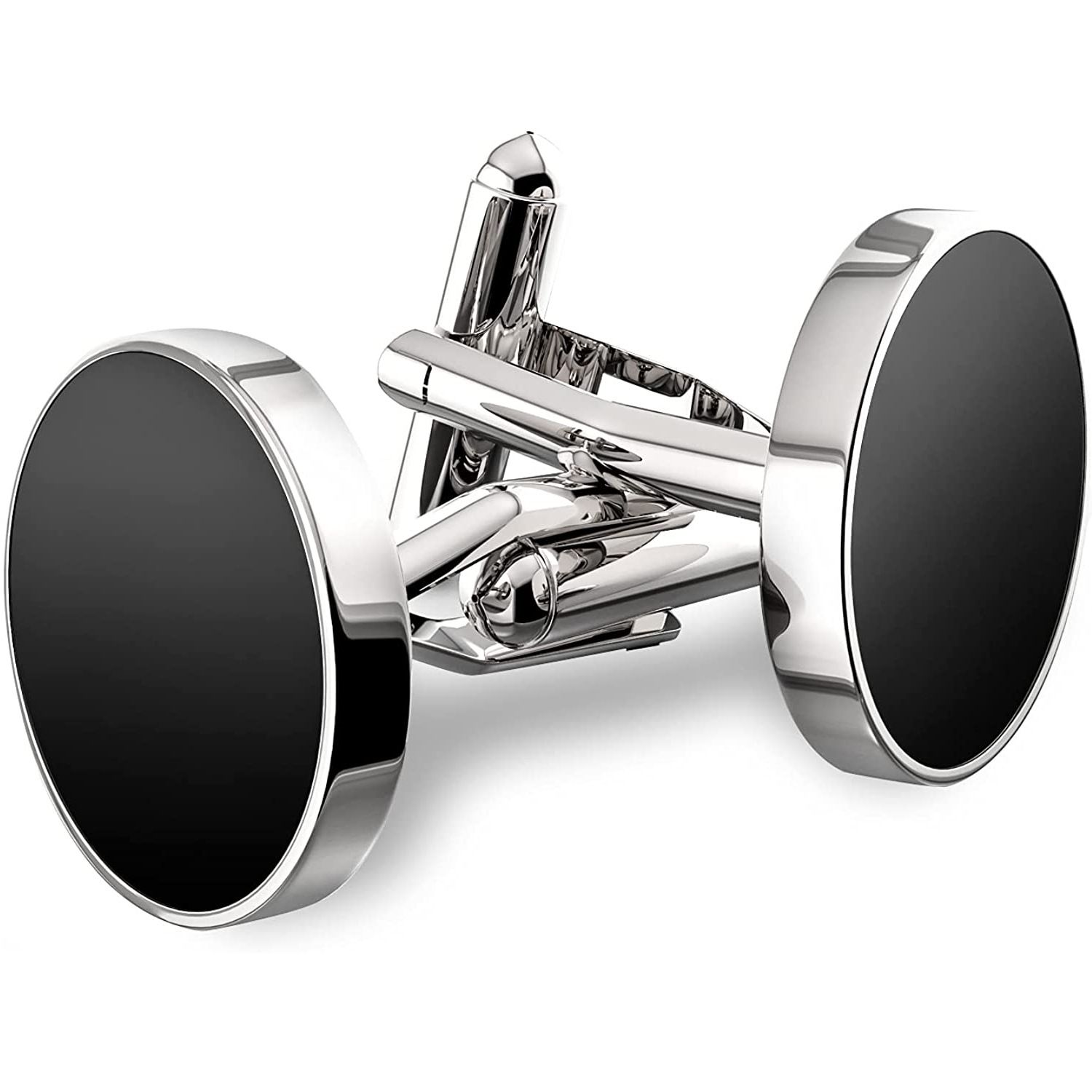 2PC Cufflinks For Men, Shirt Cuff Links Shirt Accessories Unique Business Groom Wedding Black Silver Gold Jewelry Gift — image 3