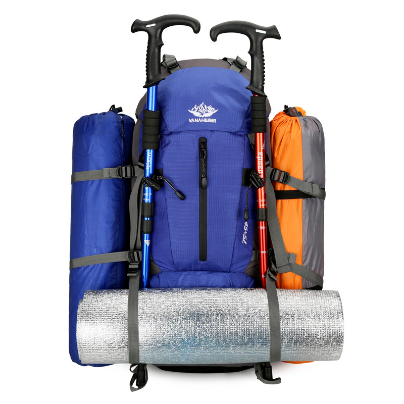 Red Nylon Hiking Backpack - Multifunctional Outdoor Sports Bag — image 2