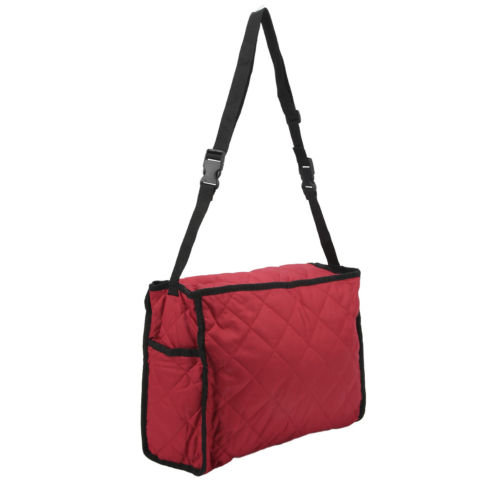 Wheelchair Hanging Storage Bag Quilted Cotton Household Walker Accessories for Scooter Trolley Wine Red โ image 5