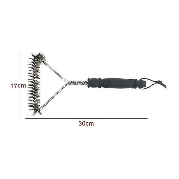 Stainless Steel BBQ Grill Cleaning Brush with Ergonomic Handle for Outdoor Grills, Smokers, Grates and Everyday Maintenance, 30 × 17 cm — image 5