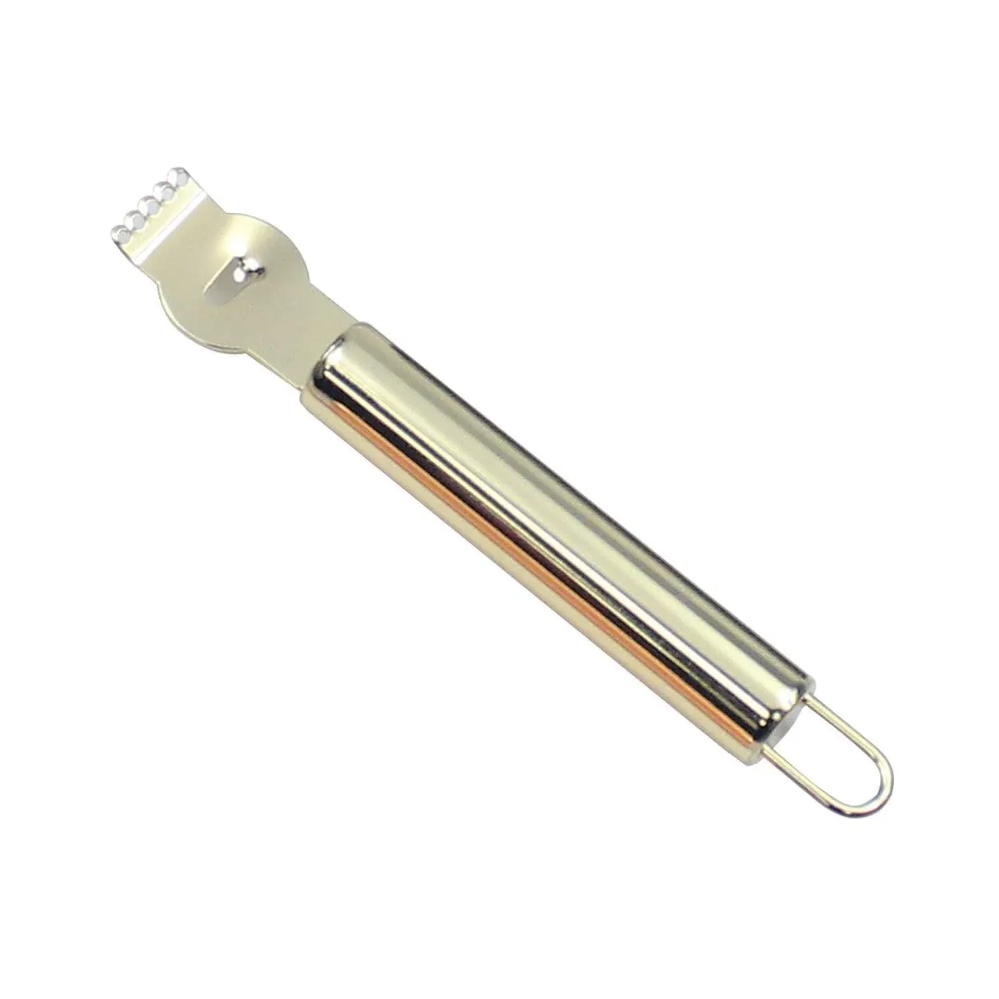 Lemon Zester Grater Knife Tool Stainless Steel with Channel Garnish Citrus Lime - Gold
