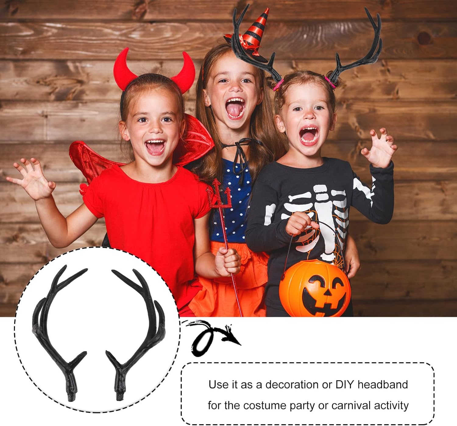 1 Pair Halloween Dress up Xmas Orments Deer Antlers for Crafts Orment Crafts Imitation Deer Horn DIY Hair Hoop Halloween Costume Deer Horn Hand Decor Branch — image 4